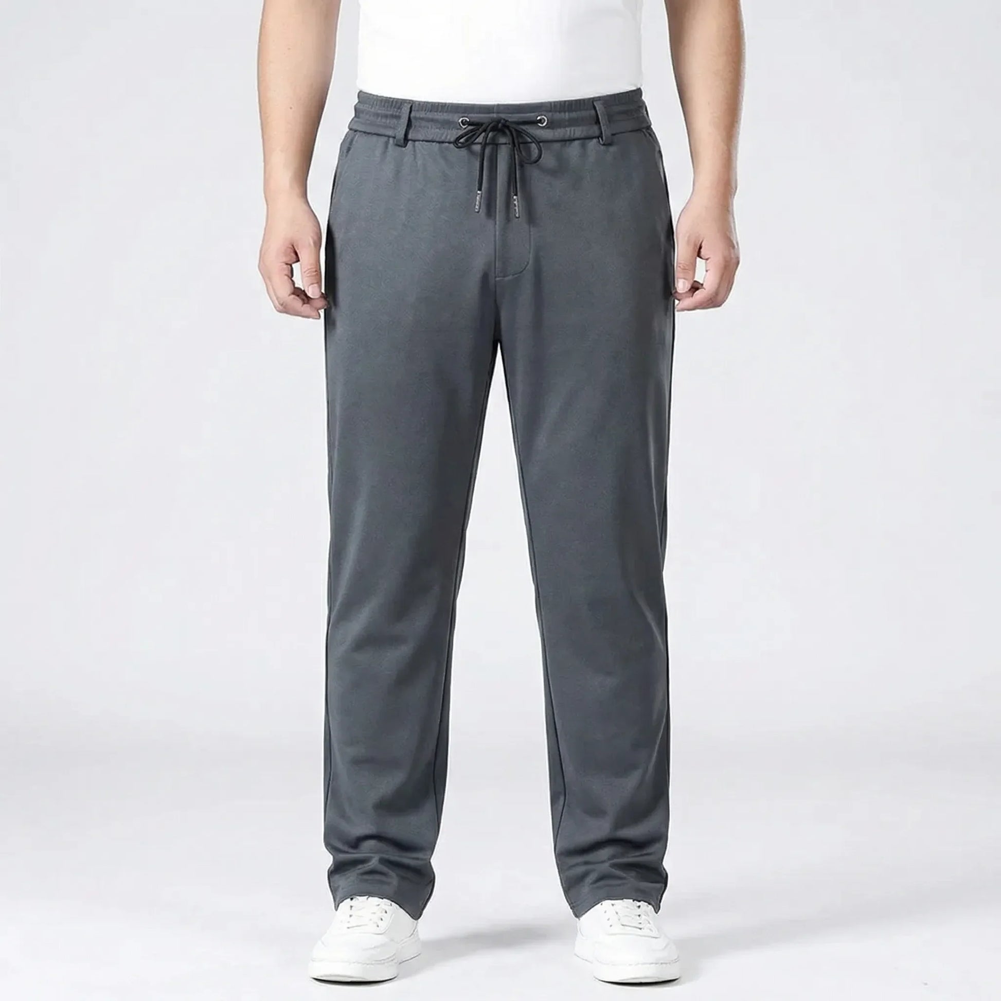 Straight Fit Elastic Waist Casual Pants - Donnie