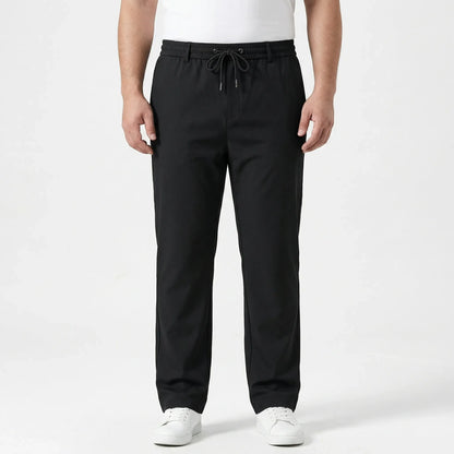 Straight Fit Elastic Waist Casual Pants - Donnie