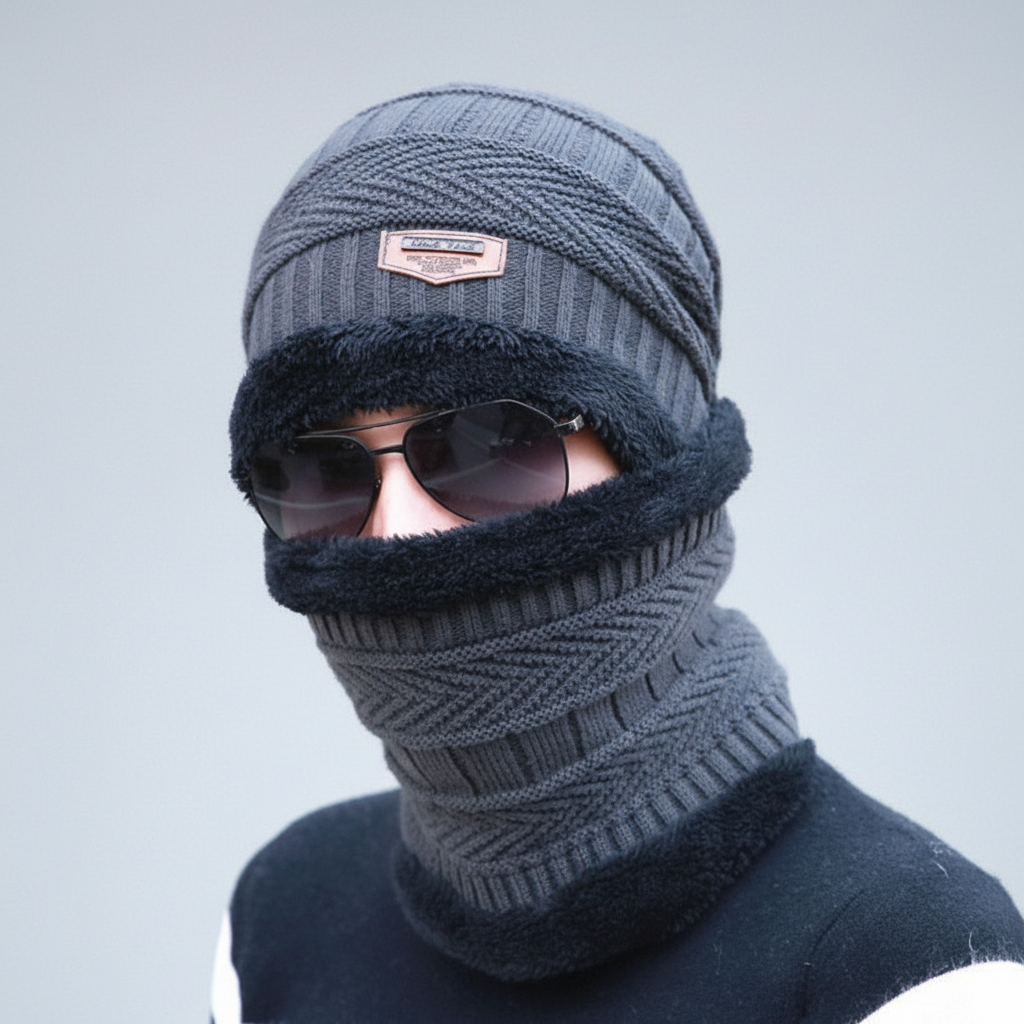 Strickbalaclava Mit Eingearbeitetem Schirm - WarmVisor