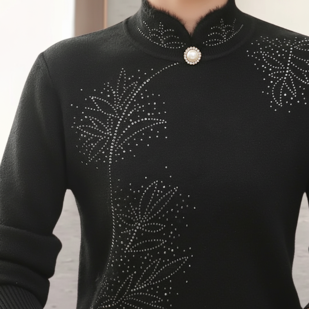 Strickpullover Mit Hohem Kragen - Susanne