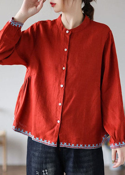 Dames Geborduurde Herfsttop – Yara