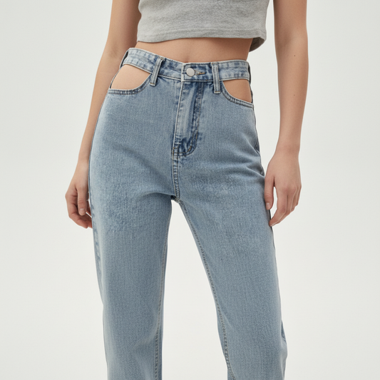 Stylische Jeans Mit Cutouts - Marina