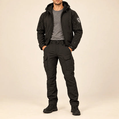 Tactische Outdoorset Voor Heren: Flexibel Jack En Broek Voor Actieve Beweging