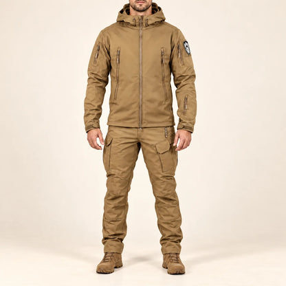 Tactische Outdoorset Voor Heren: Flexibel Jack En Broek Voor Actieve Beweging