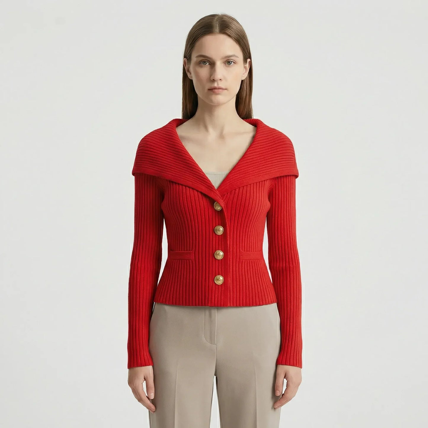Taillierte Kurze Strickjacke - Cosima