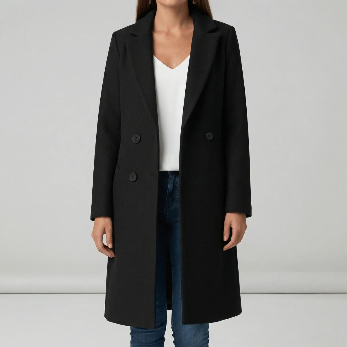 Taillierter Langer Mantel - Leni