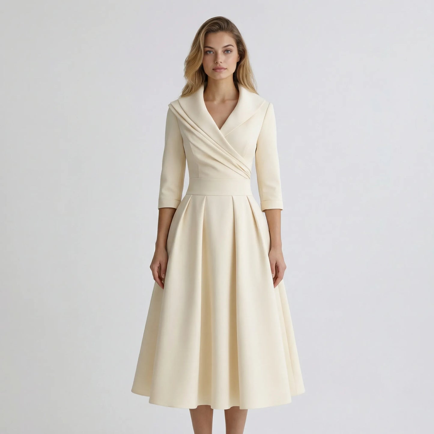 Tailliertes Midi Kleid - Emilie