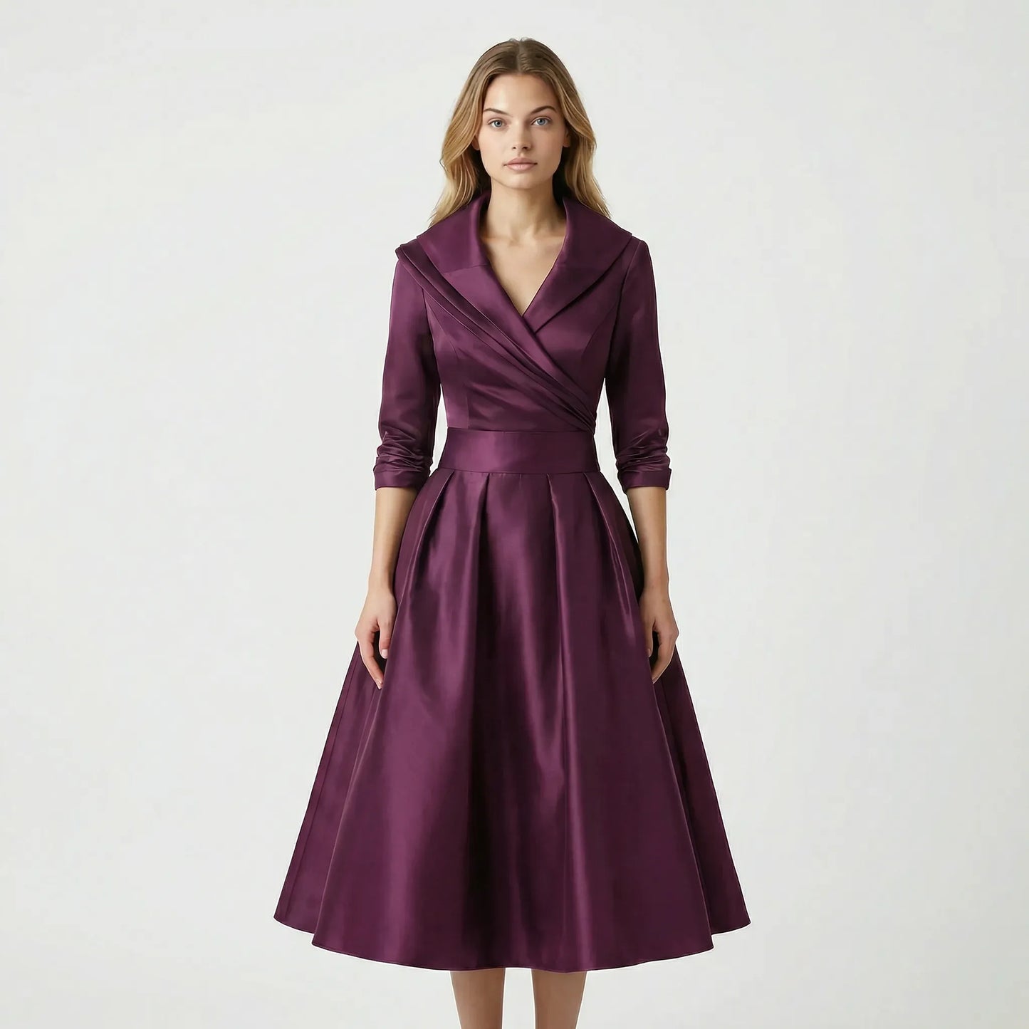 Tailliertes Midi Kleid - Emilie