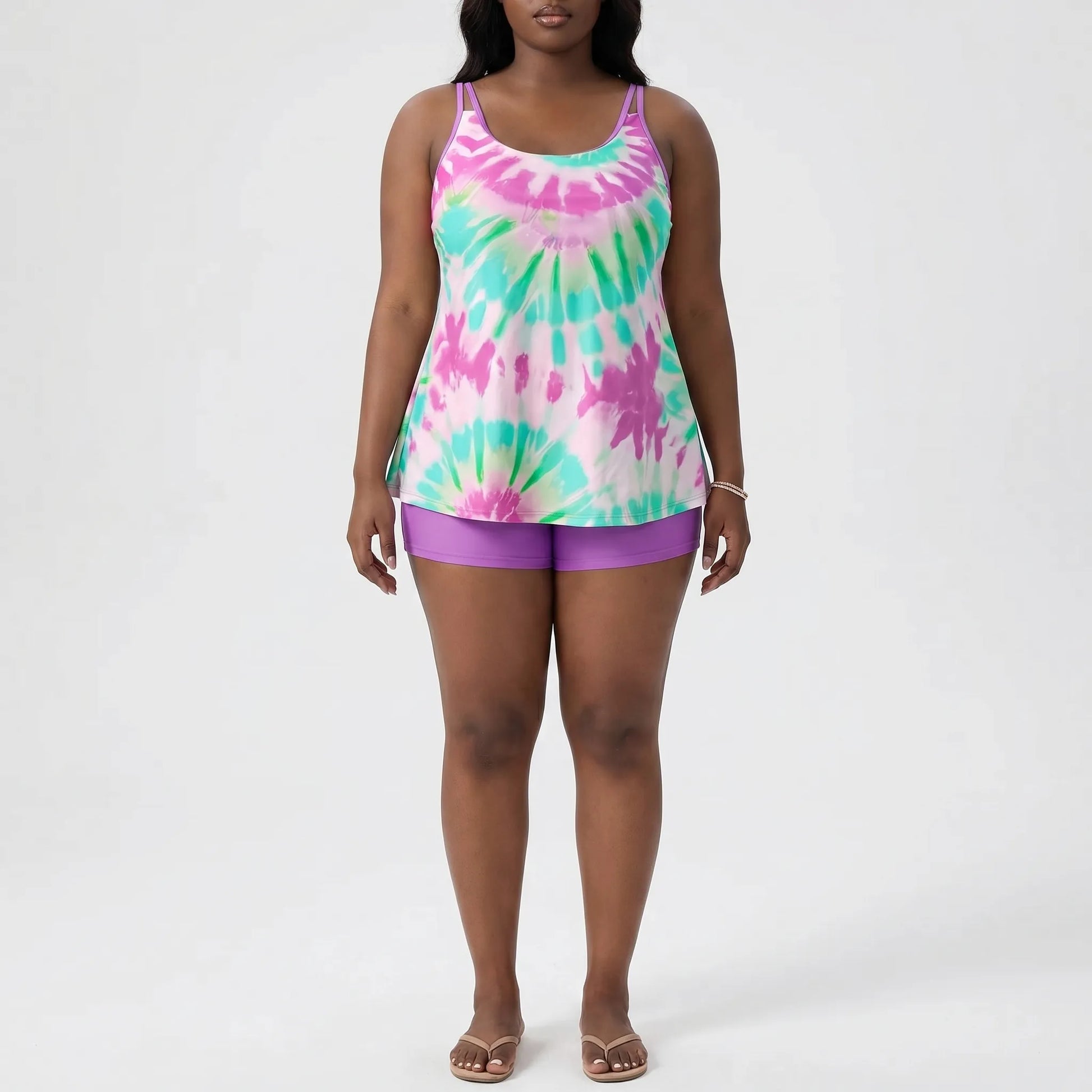 Tie-Dye Plus Size Two-Piece Bikini - Eva