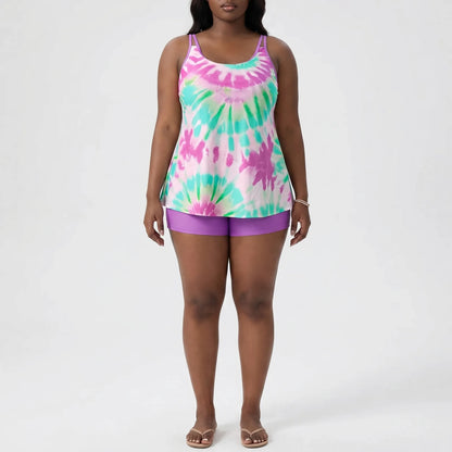 Tie-Dye Plus Size Two-Piece Bikini - Eva