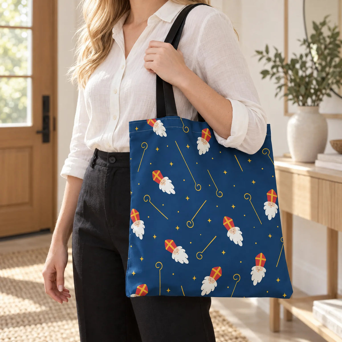 Tote Bag Met Dubbelzijdige Feestelijke Print - NichoTote