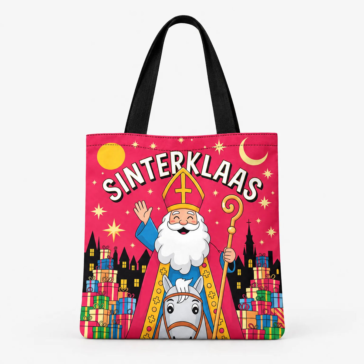 Tote Bag Met Sinterklaas Opdruk - KlaasTote
