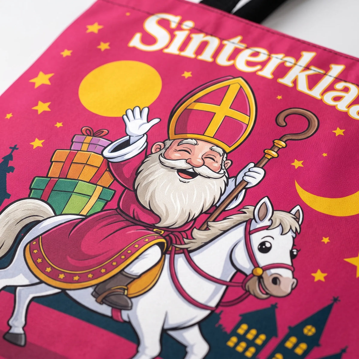 Tote Bag Met Sinterklaas Opdruk - KlaasTote