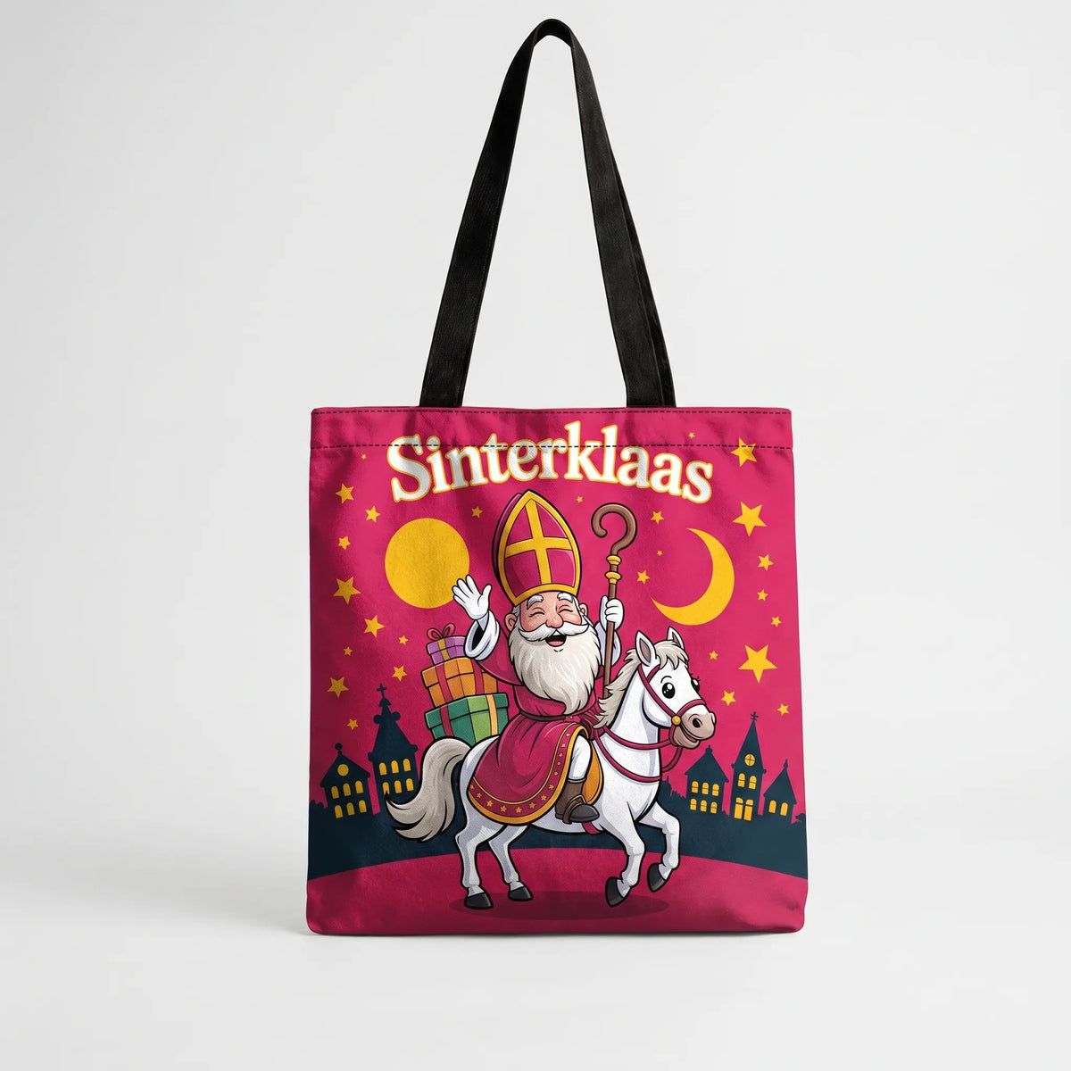 Tote Bag Met Sinterklaas Opdruk - KlaasTote