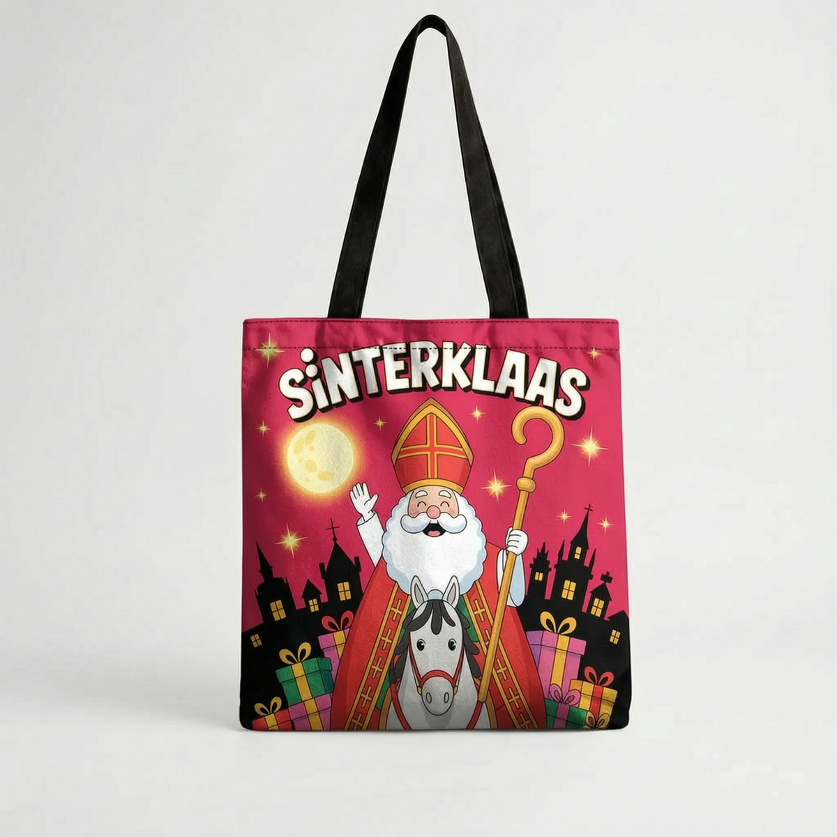 Tote Bag Met Sinterklaas Opdruk - KlaasTote