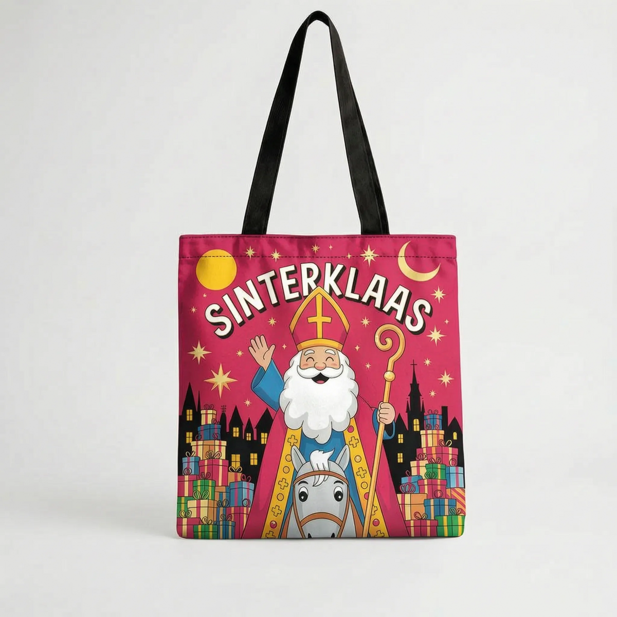 Tote Bag Met Sinterklaas Opdruk - KlaasTote
