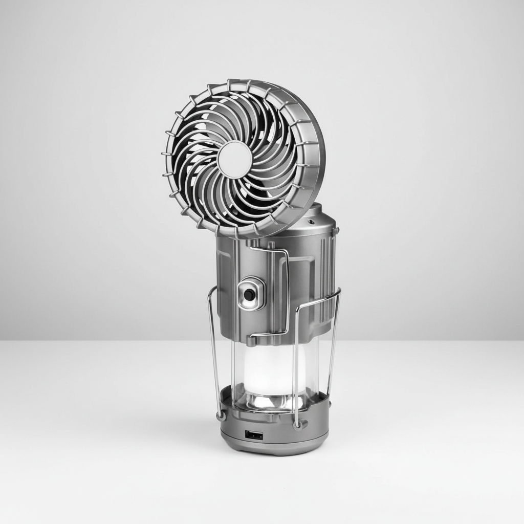Tragbarer Solarventilator Mit Licht - AventroLight