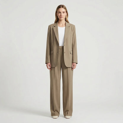 Two-Piece Blazer And Wide-Leg Trouser Set - Margie