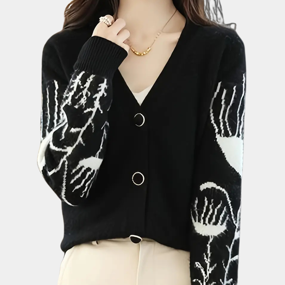 Warme V-hals Cardigan voor Dames - Elin