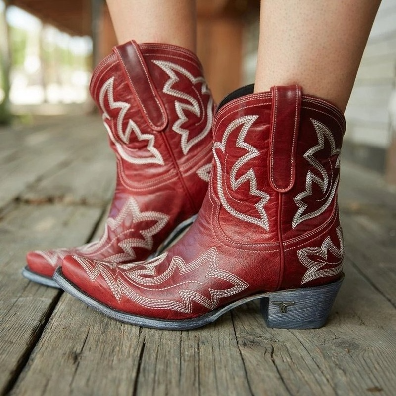 Leren Cowboylaarzen met Borduursels – Dakota