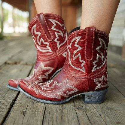 Leren Cowboylaarzen met Borduursels – Dakota