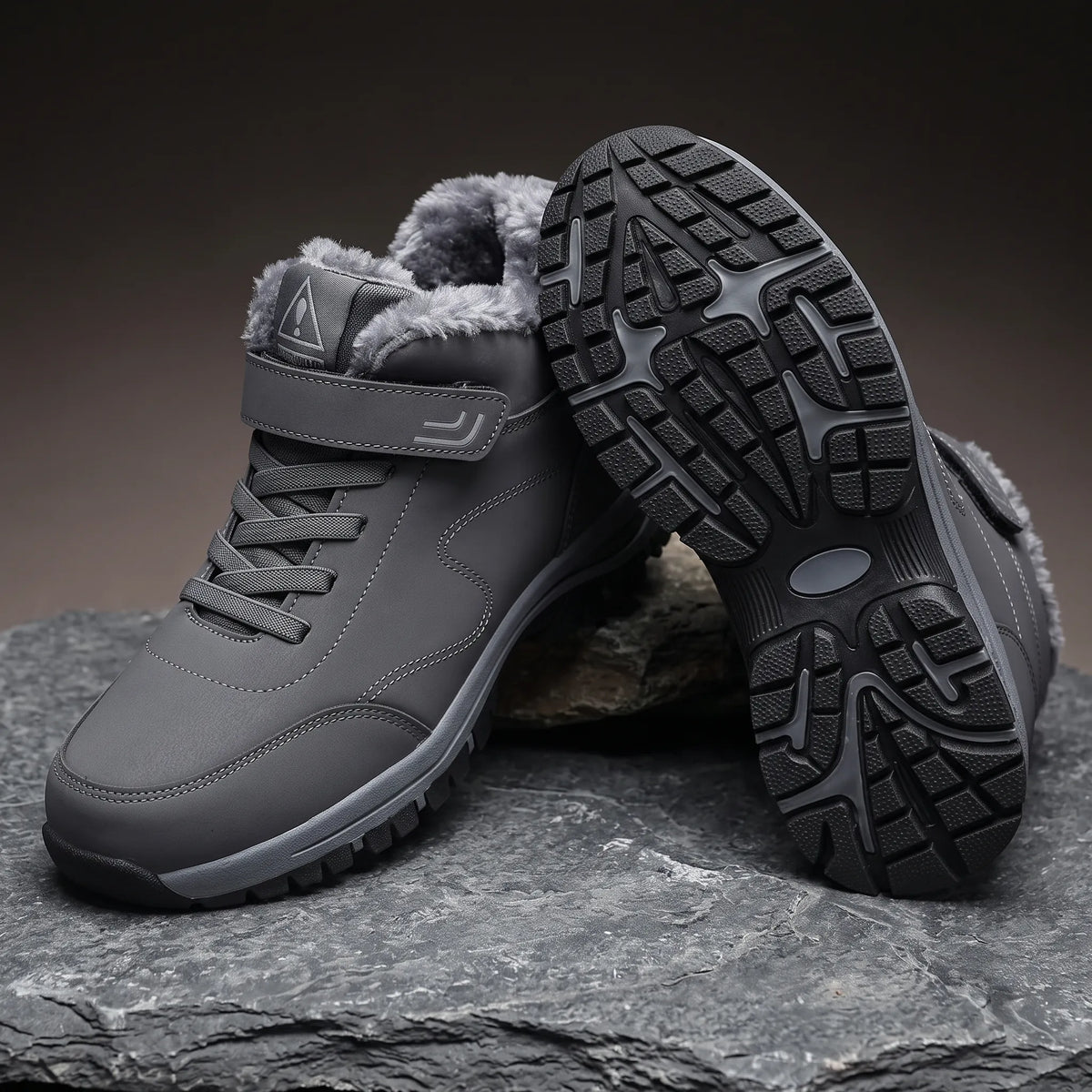 Uniseks winterboots met stevige profielzool en warme voering