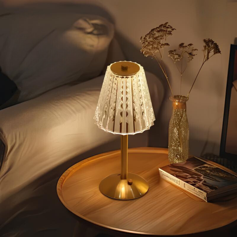 Gouden Kristallen Tafellamp - Aurora Luxe