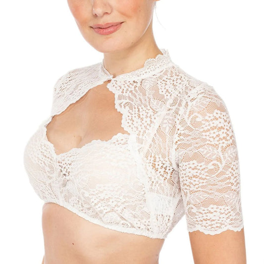 Trendy Dirndlblouse met kant & hartuitsnede voor dames – Alina