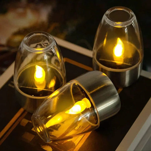 Zonne-buiten LED-kaarslicht | Decoratieve Waterdichte Tuinverlichting