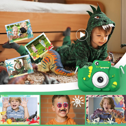 Kindercamera met HD-functie en dinosaurusdesign voor eerste fotoavonturen