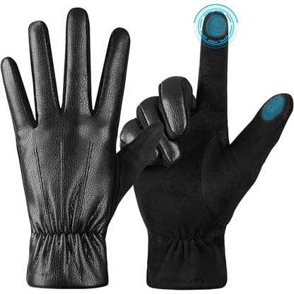 Winter Touchscreen Handschoenen van Suède Leer - Victor