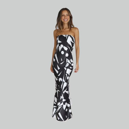 Strapless Maxi-jurk met Luchtige Pasvorm – Jade