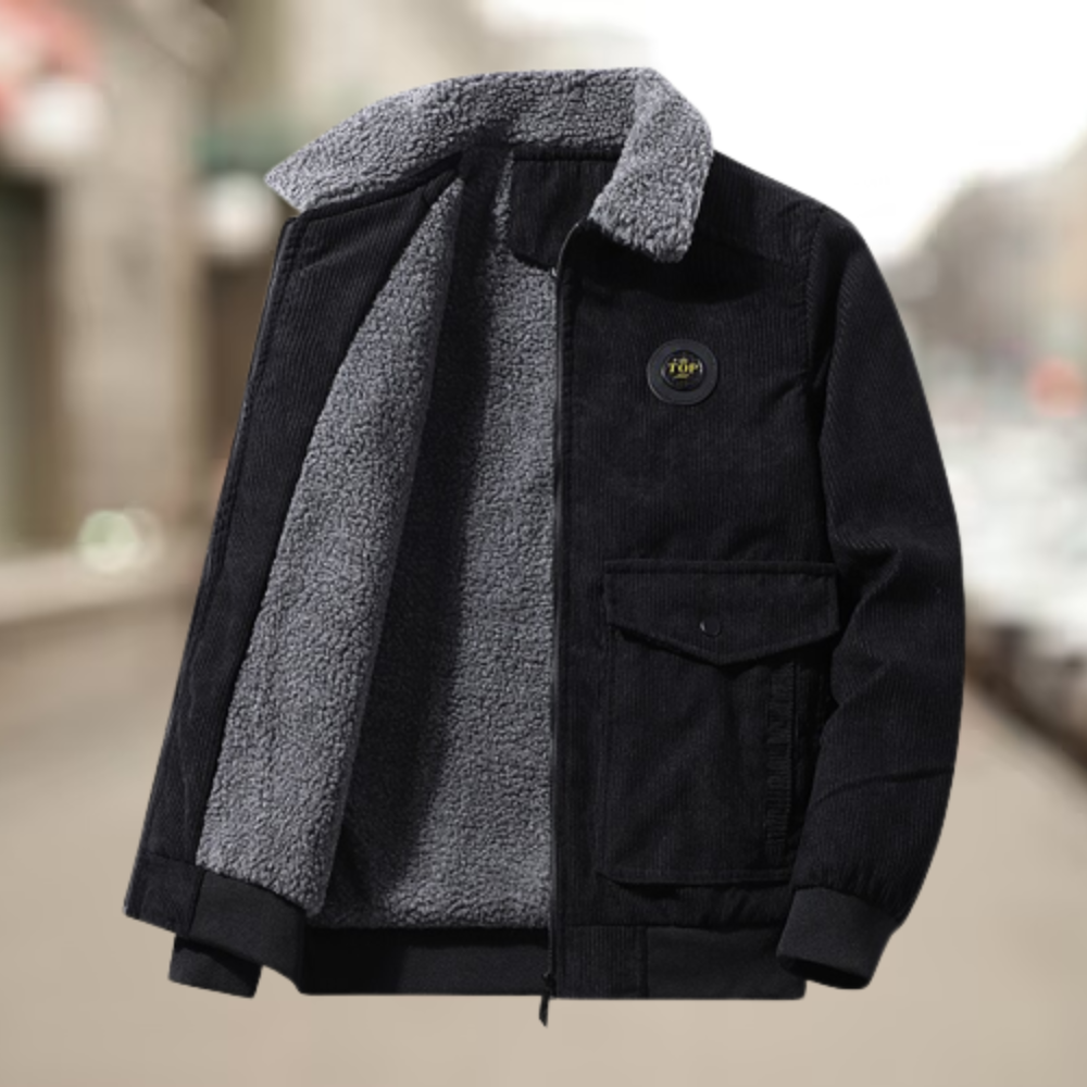 Heren Corduroy Jas met Fleecevoering – Elias