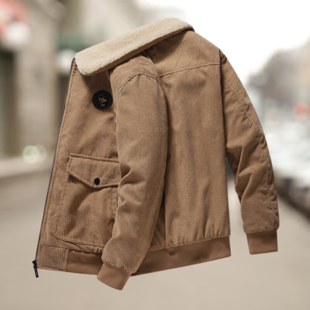 Heren Corduroy Jas met Fleecevoering – Elias