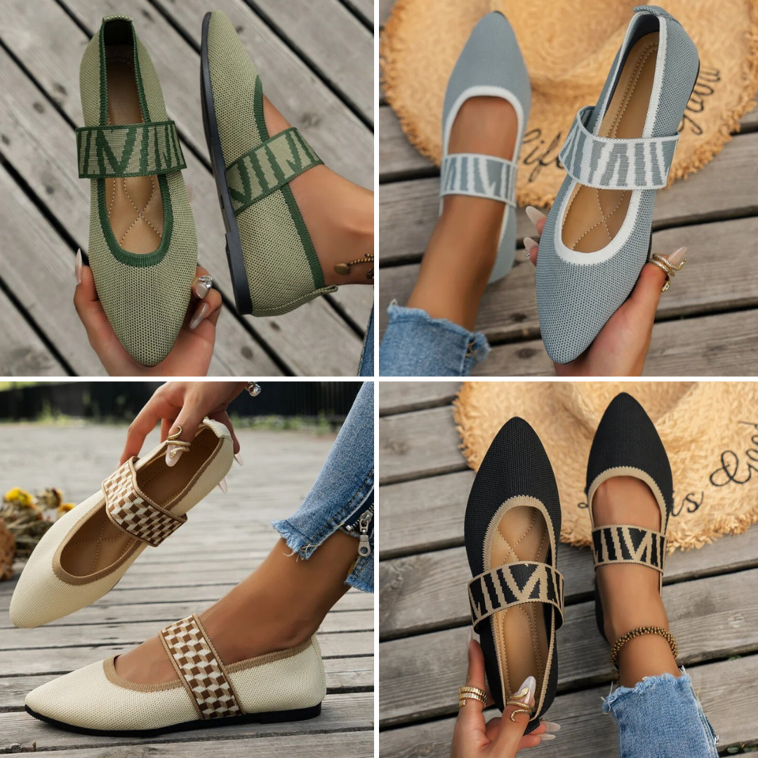 Stijlvolle dames zomerschoenen met spitse neus - Lina