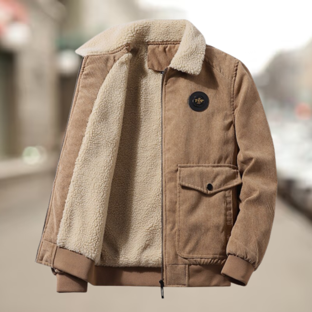 Heren Corduroy Jas met Fleecevoering – Elias