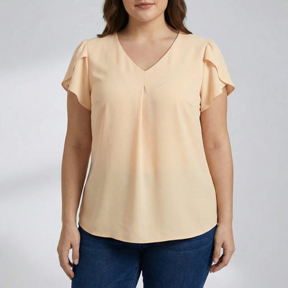 V-Neck Loose Fit Blouse - Katherine