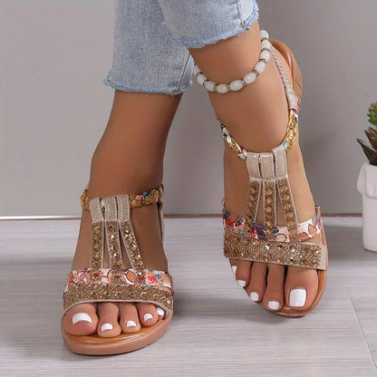 Comfortabele dames orthopedische sleehak sandalen met een zachte zool - Marla
