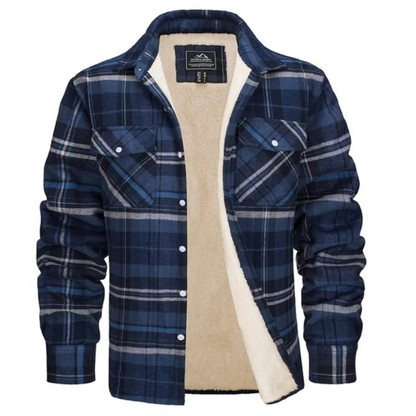 Fleece Gevoerde Geruite Herenjas – Arvid