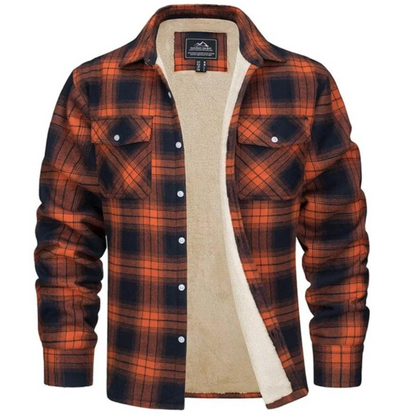 Fleece Gevoerde Geruite Herenjas – Arvid