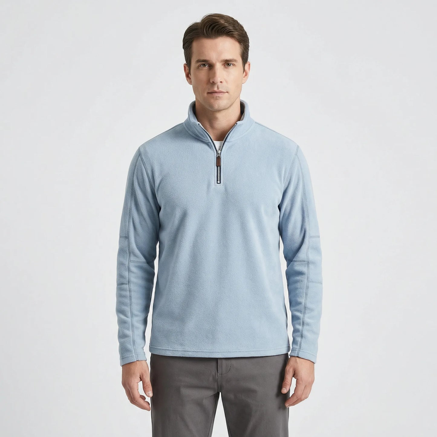 Wärmebetonter Herren-Pullover Mit Kurzreißverschluss - Lester