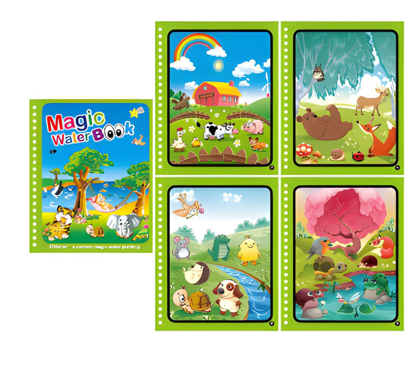 Waterkleurboekset – Magisch kleurplezier zonder geknoei (set van 4)