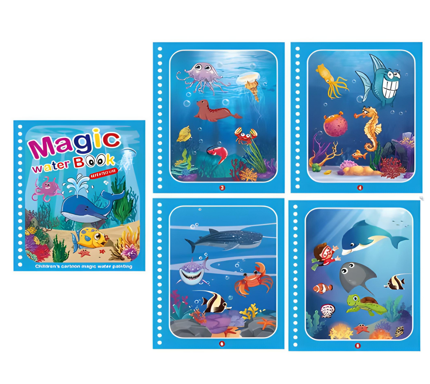 Waterkleurboekset – Magisch kleurplezier zonder geknoei (set van 4)