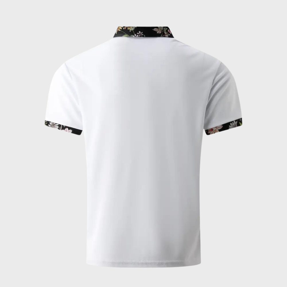 Heren Polo met Subtiele Print - Noah
