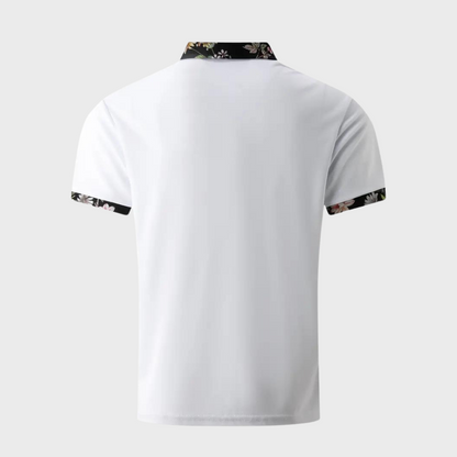 Heren Polo met Subtiele Print - Noah