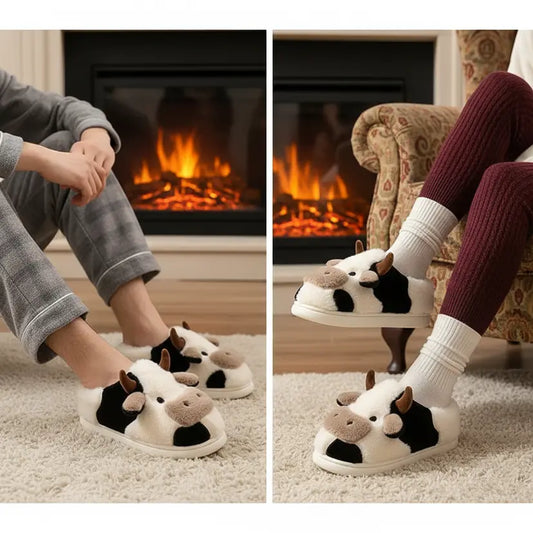 Zachte Pluche Slippers - CuddleCow