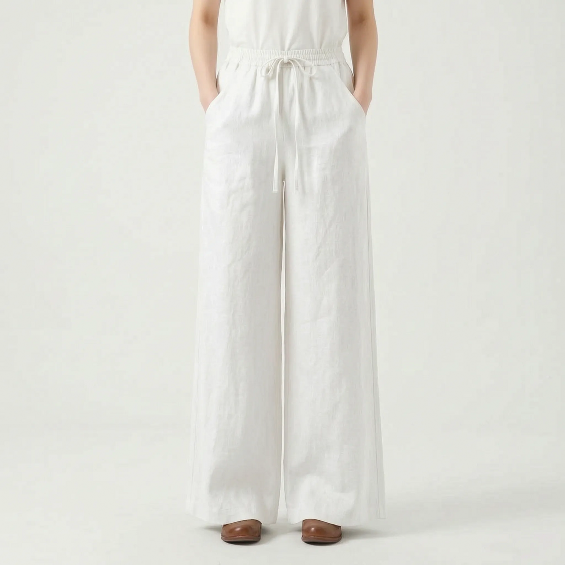 Wide-Leg Casual Trousers -  Sadie