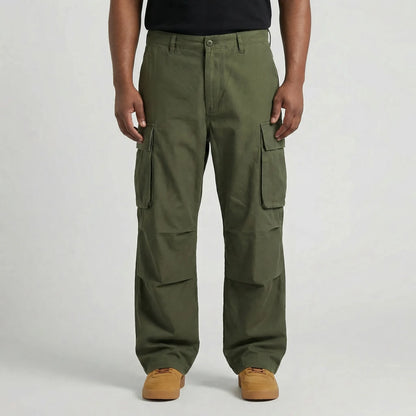 Wide Leg Cargo Trousers For Men - Clifton
