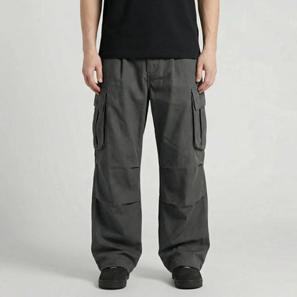 Wide Leg Cargo Trousers For Men - Clifton