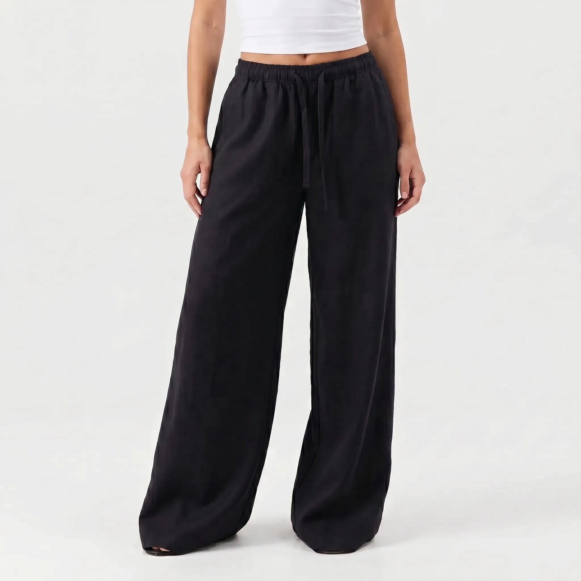 Wide Leg Casual Trousers -  Josephine